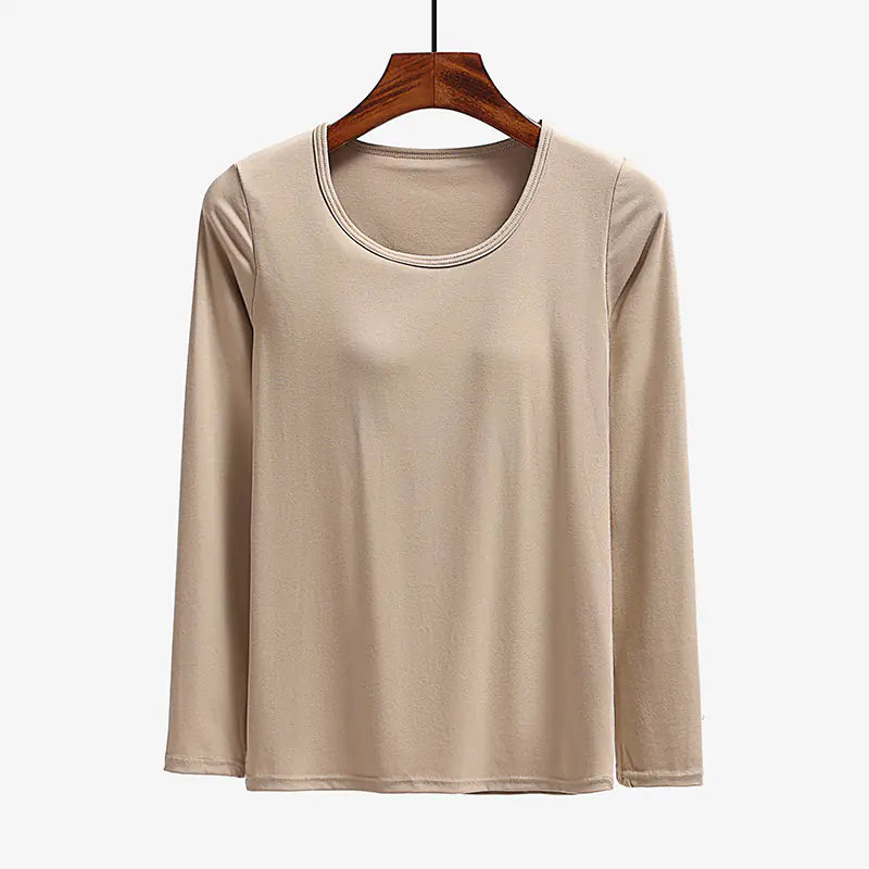 Essential Long Sleeved Top with Built-in Bra