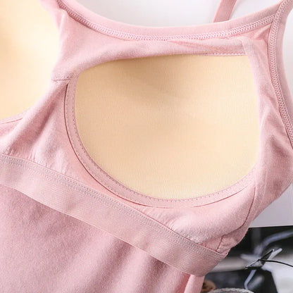 Adjustable Camisole Top with Built-in Bra
