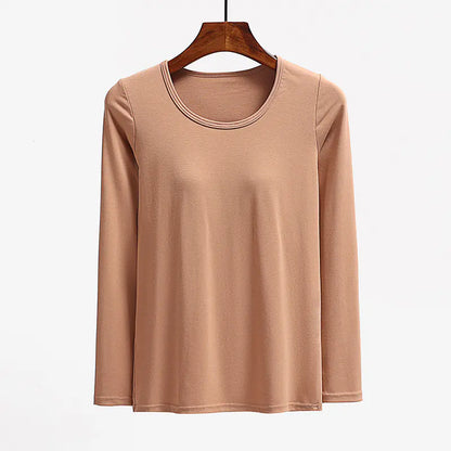 Essential Long Sleeved Top with Built-in Bra